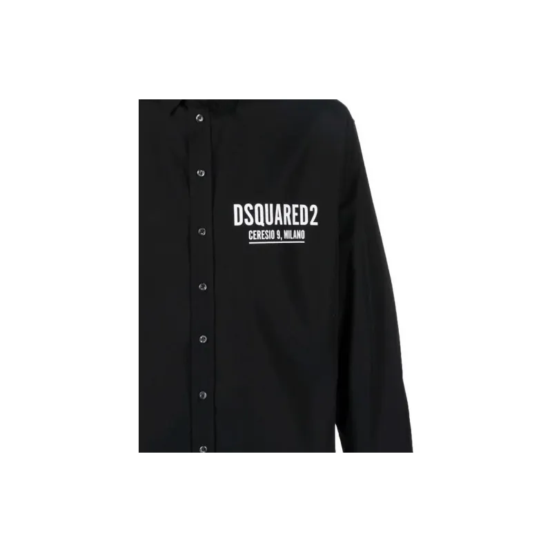 DSQUARED 2 Logo Printed Button Up Shirt-4