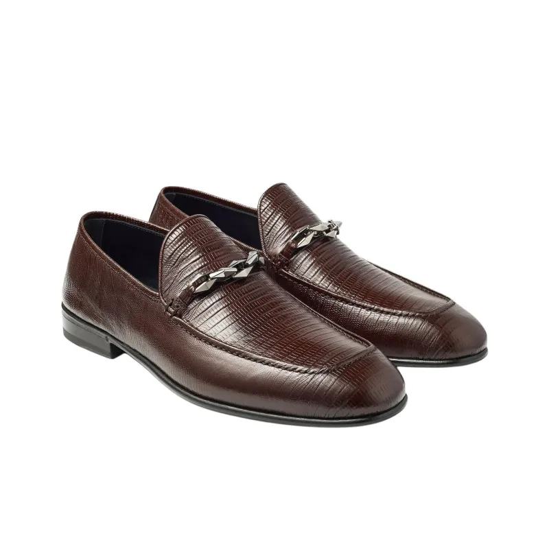 Jimmy Choo Diamond Marti Reverse Loafers Men's Brown-1