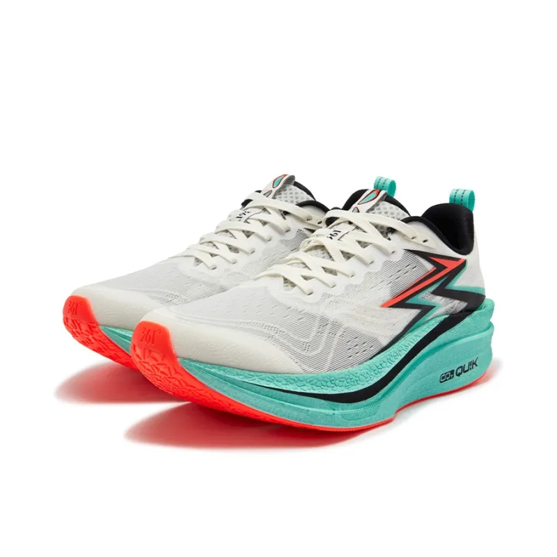 361° Cushioning Anti-Slip And Wear-Resistant Rebound Low-Top Marathon Running Shoes Unisex White Blue-2