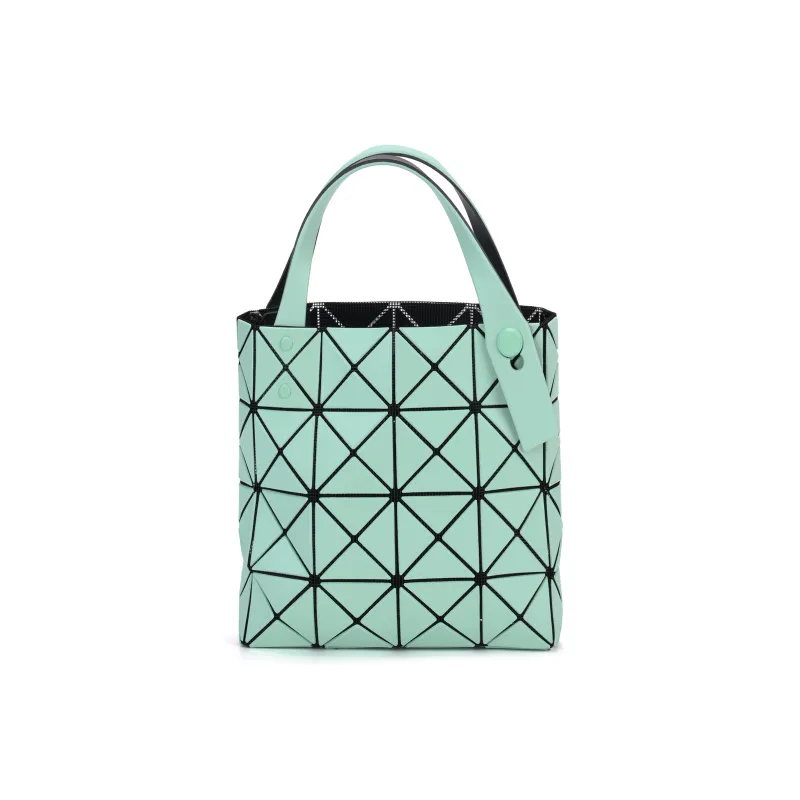 ISSEY MIYAKE Lucent Boxy PVC Basket Bag, Small Square Box, One Shoulder Handbag Trumpets Women's Mint Green-4