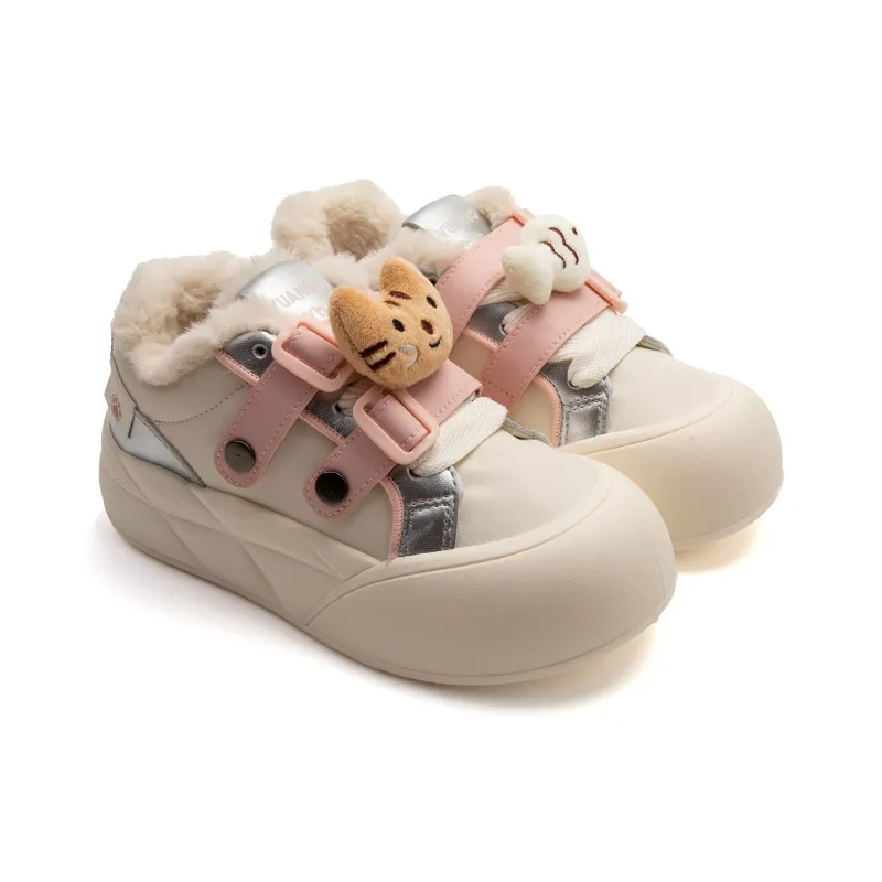 STAE Warm Lightweight Support Height Increasing Low-Top Casual Shoes Women's-26