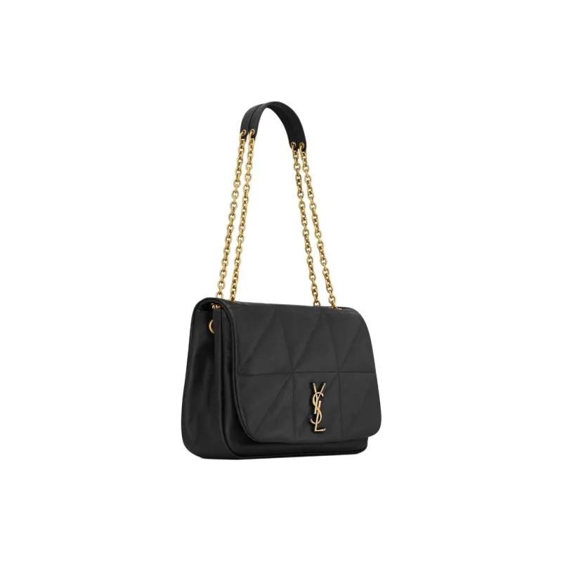 SAINT LAURENT Jamie Sheepskin Handbag Shoulder Bag Medium Size Women's Black-1