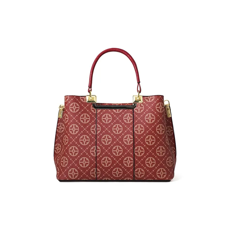 Vigno Synthetic Leather Handbags Shoulder Bags Regular Women's Red-4