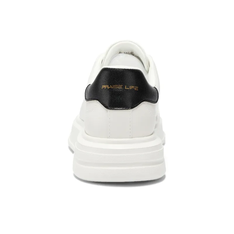 HLA Drawstring Lace Up Color Blocking Inlaid Letter Print Round Tip Breathable Casual Shoes-3