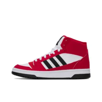Adidas BREAK START Non slip Wear resistant Shock Absorption Mid Top Basketball Shoes Men's White Red