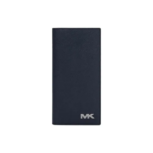 MICHAEL KORS RIVINGTON Regenerated Cow Leather Wallet Large Size Men's Marine Blue