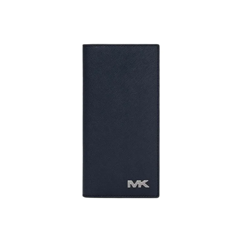 MICHAEL KORS RIVINGTON Regenerated Cow Leather Wallet Large Size Men's Marine Blue-0