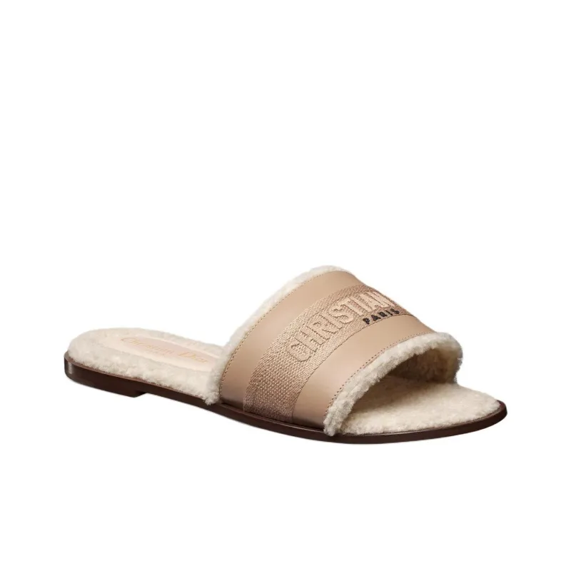 DIOR Dway Slide Slippers Women's Beige-1