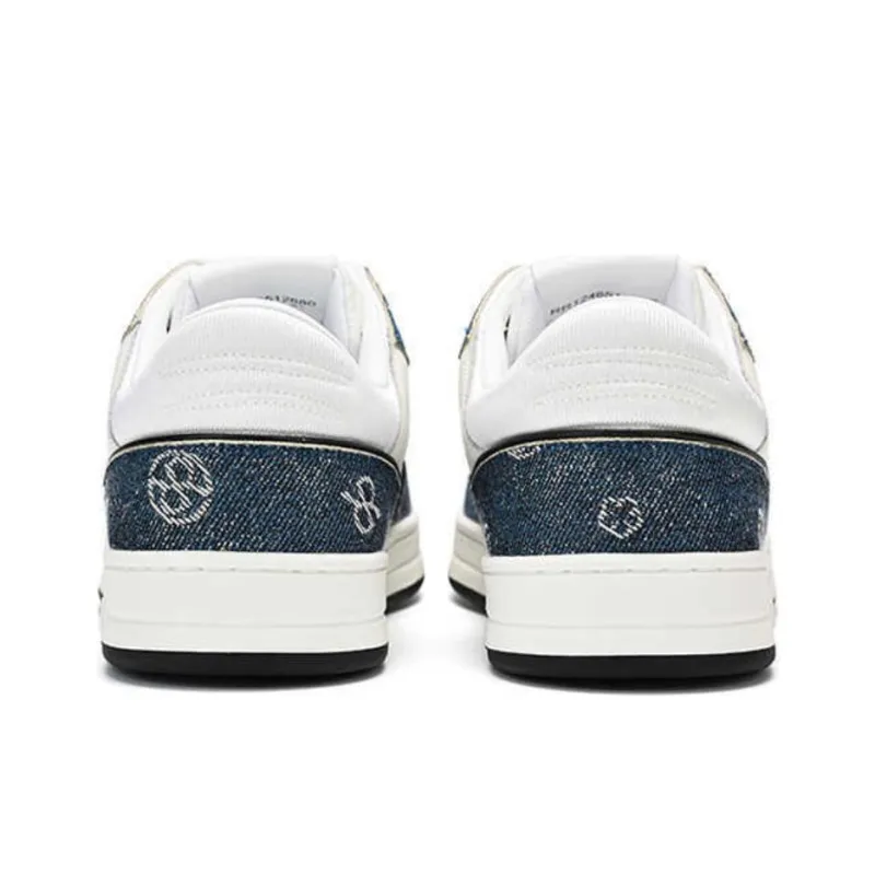 RARE RICH Collection Low-Top Skateboard Shoes Men's White Blue-3