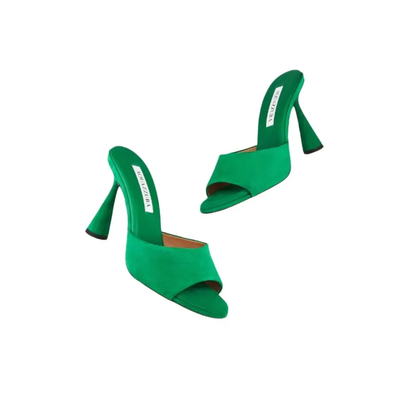 AQUAZZURA Slide Slippers Women's Green-3