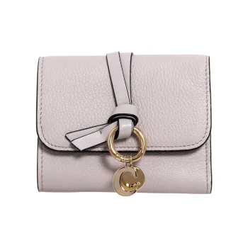 Chloe Calfskin Wallet Women's Wild Gray