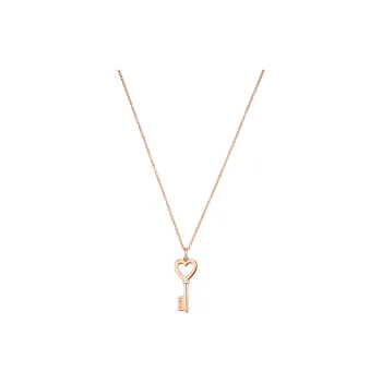 TIFFANY & CO. Keys Collection 18K Rose Gold Necklaces Women's Rose Gold