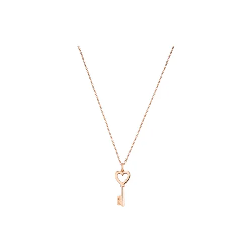 TIFFANY & CO. Keys Collection 18K Rose Gold Necklaces Women's Rose Gold
