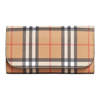 Burberry Cow Leather Card Holder, Wallet Women's Archive Beige