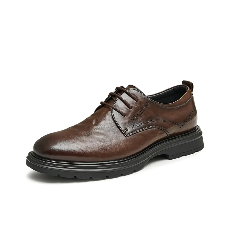 TATA Dress Shoes Men Low Top Solid Color-4