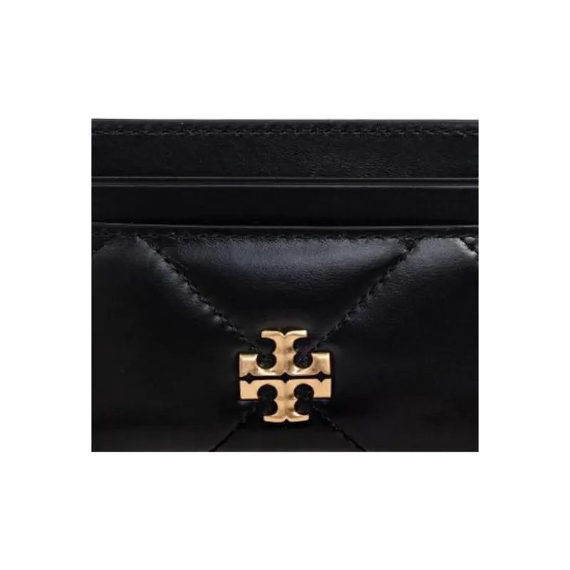 TORY BURCH Leather Card Holder Women's Black-3