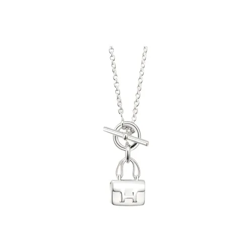 HERMES Amulettes Constance 925 Sterling Silver Necklaces Women's