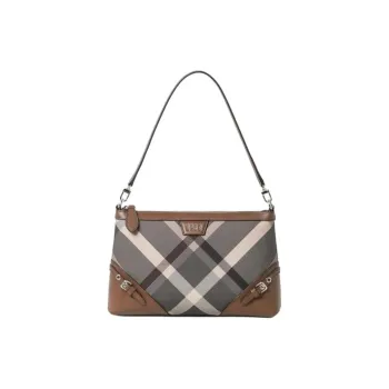 DAKS Synthetic Leather Handbag Shoulder Bag Women's Brown