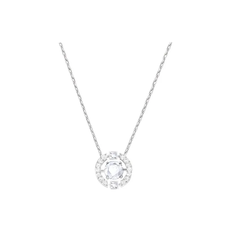 Swarovski Artificial Crystal Necklaces Women's White-0