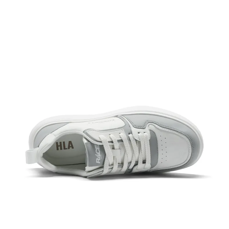 HLA Round Tip Lace Up Comfortable And Breathable Durable Fashion Trend Platform Casual Shoes-2