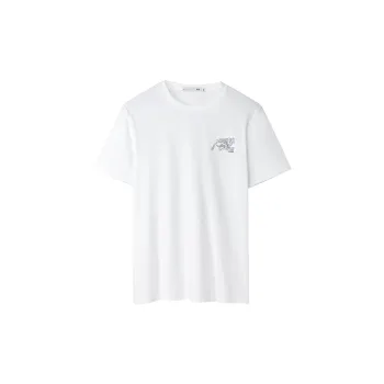 HLA T Shirts Men Bleached Pattern R6