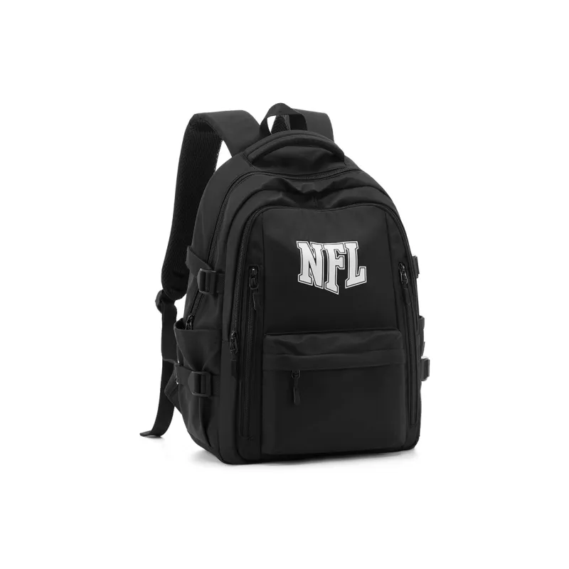 NFL Fabric Backpack Laptop Backpack Unisex Black/Ecru/Light Blue-2