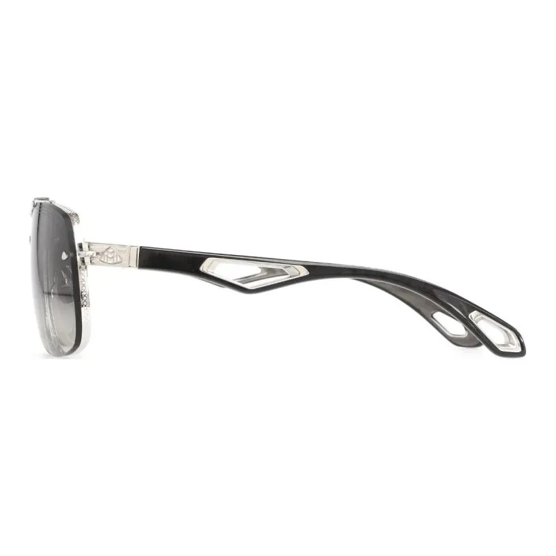 Maybach Platinum Plated Titanium Aviator Sunglasses Men's Silver-2