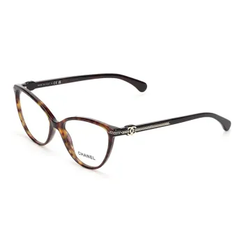 CHANEL Acetate Butterfly Eyeglass Frames Women's Tortoiseshell
