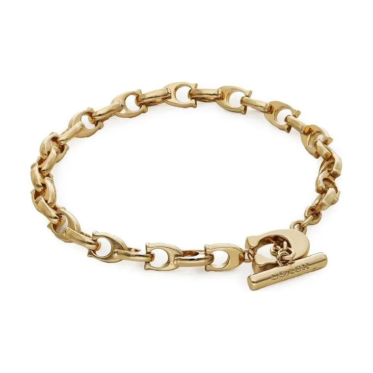 COACH Brass Bracelets Women's Gold-0