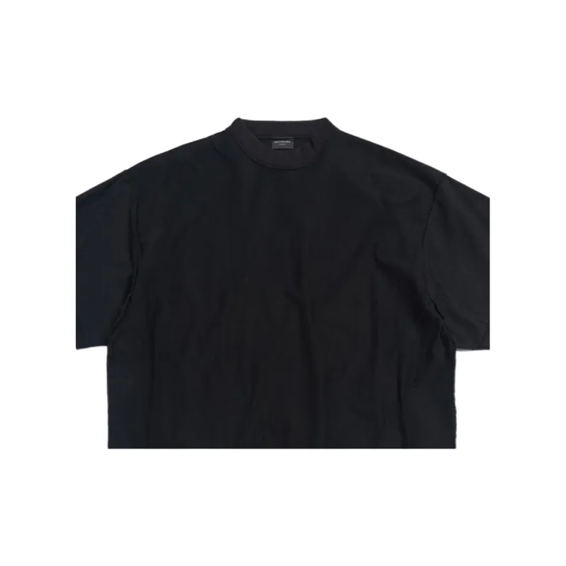 Balenciaga Inside Out T Shirt Oversized In Black White T-Shirt Loose Fit Style Unisex Black-3
