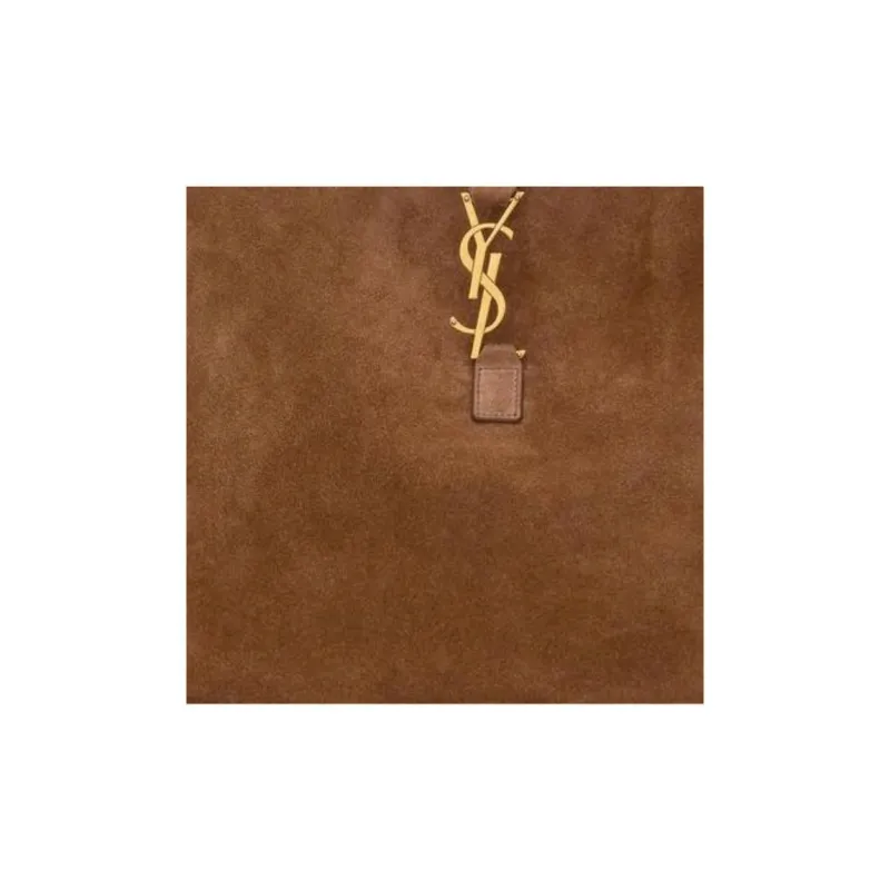 SAINT LAURENT LE5A7 Suede One Shoulder Handbag Women's Caramel-5