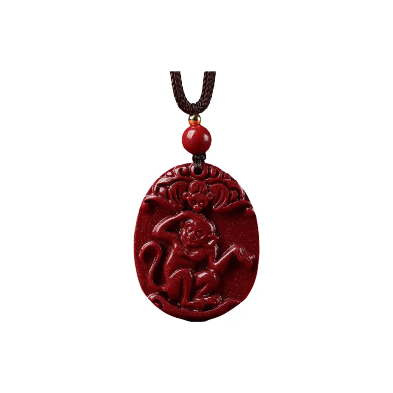 Bubble Scallops Reconstructed Cinnabar Necklaces Unisex-19