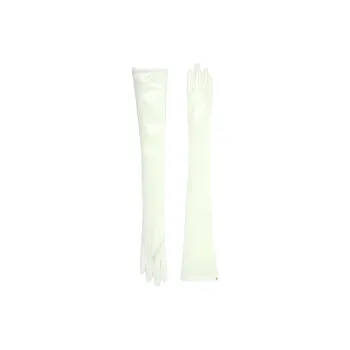GUCCI Polyamide Elastane Polyester Polyurethane Coating Gloves Women's White