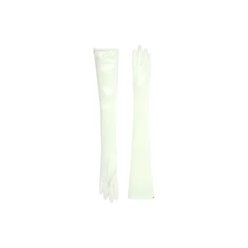 GUCCI Polyamide Elastane Polyester Polyurethane Coating Gloves Women's White