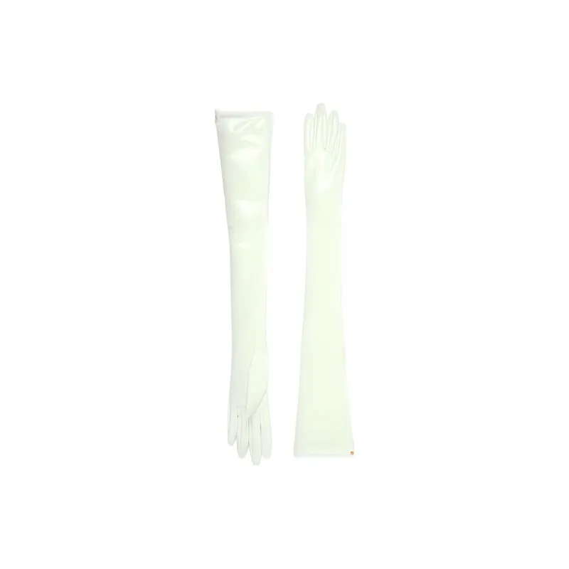 GUCCI Polyamide Elastane Polyester Polyurethane Coating Gloves Women's White-0
