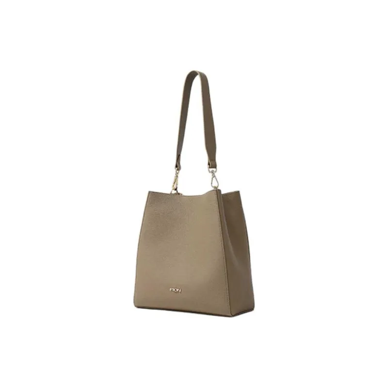 FION Cow Leather Handbag, Shoulder Bag Tubas Women's Trench Gray-2