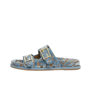 FENDI Ff Jacquard Slip On Slides Women's