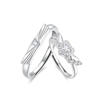 KADER 925 Sterling Silver Rings Unisex Silver Box