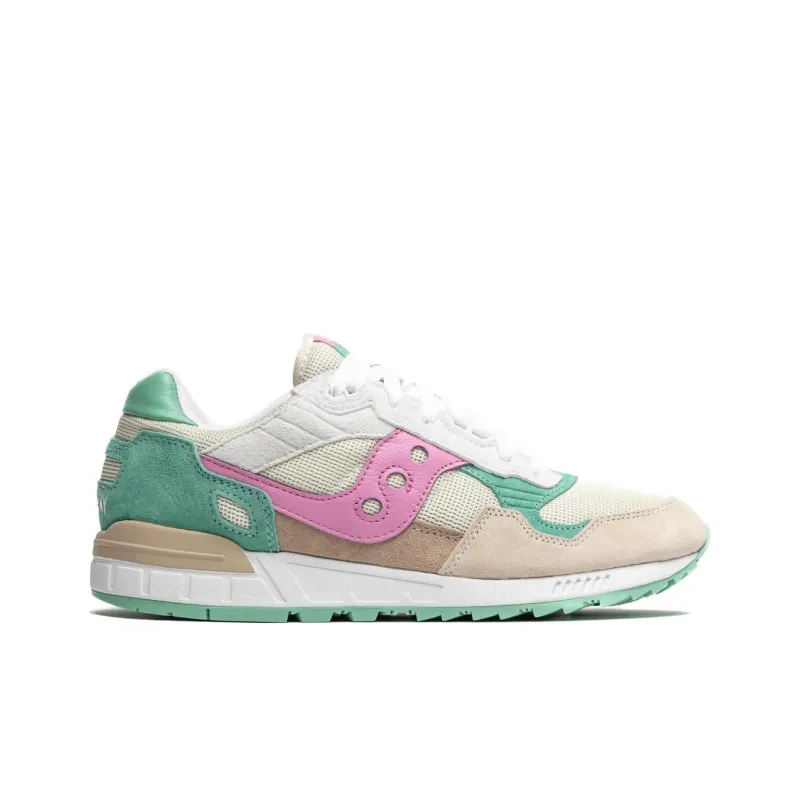 Saucony Shadow 5000 Anti Slip Wear Resistant Low Top Casual Running Shoes Men's Beige Green-1