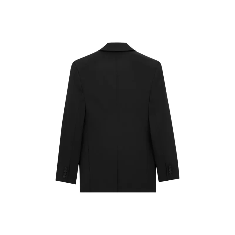 SAINT LAURENT Single Breasted Tuxedo Jacket-1