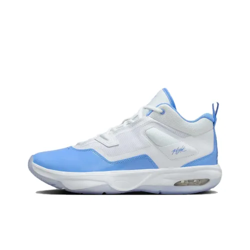 Jordan Stay Loyal 3 Anti Slip Wear Resistant Mid Top Basketball Shoes Men's White Blue