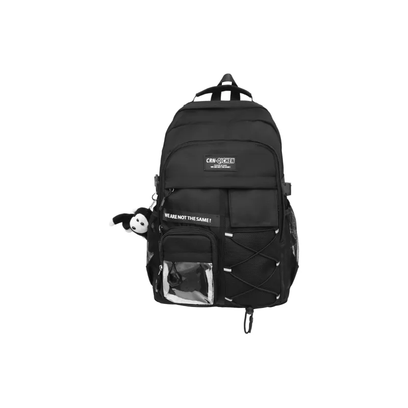 GOBLIN SHARKS 1759 Nylon And PVC Backpack Unisex White/Black/Red/Gray/Blue-5