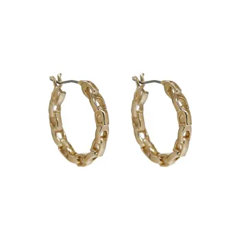 COACH Brass Earrings Unisex Gold