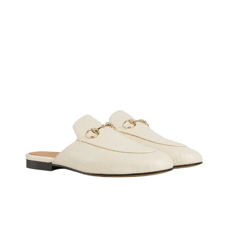 GUCCI Wrap toe Slippers Women's White-2
