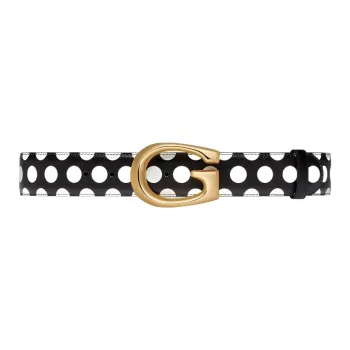 GUCCI Leather Belts Women's Black, White