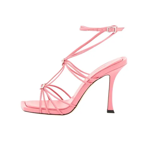 Jimmy Choo Indiya Strap Sandals 10cm Women's Pink