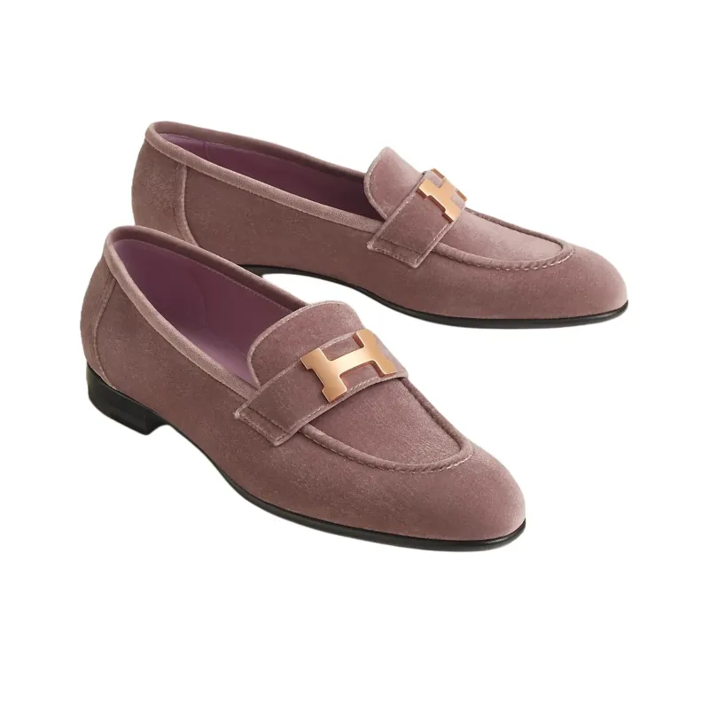 HERMES Paris Loafers Women's Purple-2