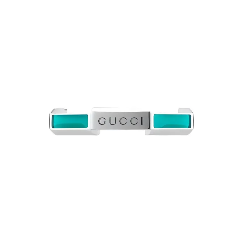 GUCCI Link To Love Series Rings Women's Green-2