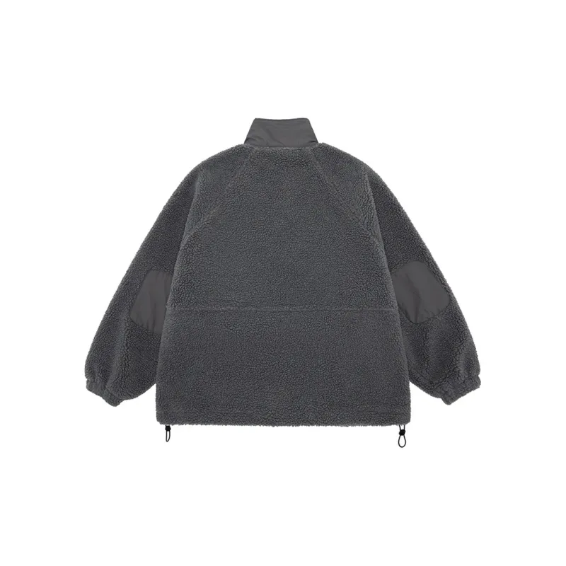 URBAN STANDARD Velvet feel Coat Unisex Gray-1