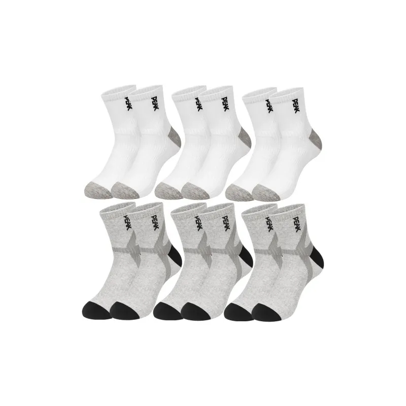 PEAK Mid Calf Socks Unisex 6 Pack-11